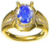 Sterling Silver Semi Mount Ring Setting Oval OV 9x7mm - Syzjewelry